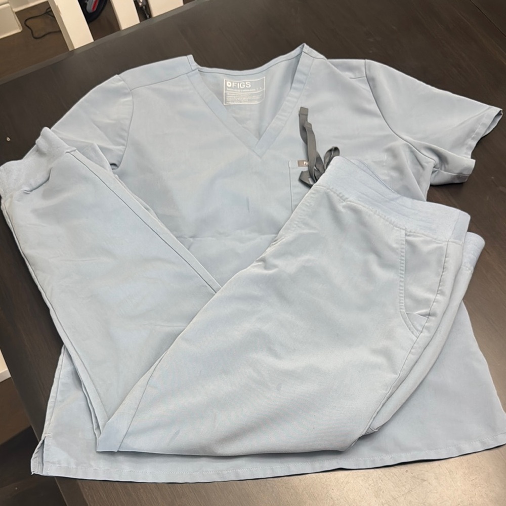 Figs Sky Blue Scrub Set